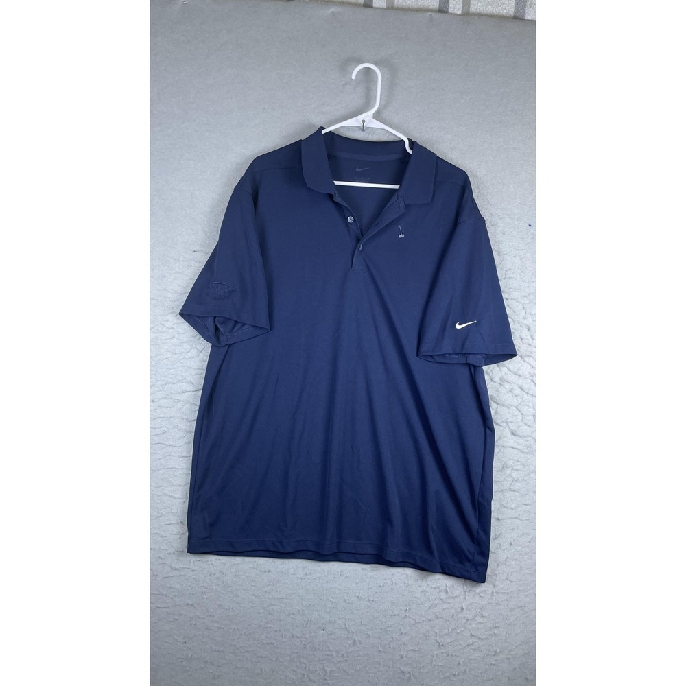Nike Golf Polo Shirt Mens XL Blue Engie Energy Marketing Logo Performance